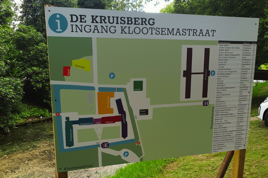 Plattegrond bij de Kruisberg in Doetinchem
