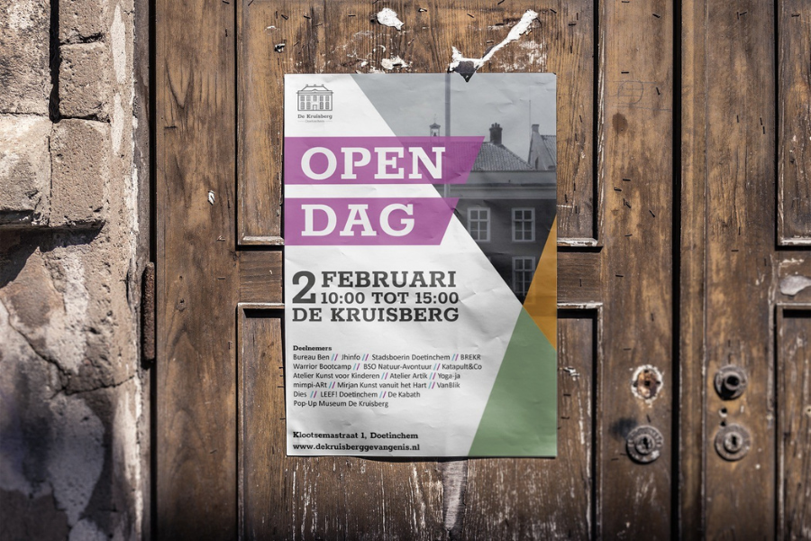 Posterontwerp voor de Kruisberg gevangenis in Doetinchem, Opdracht de Kabath Vastgoed